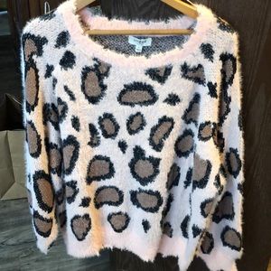Soft leopard print sweater